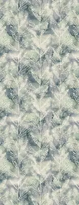 Fensterrollo für den Innenbereich mit einer Skizze einer Pflanze auf farbigem Hintergrund