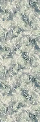 Fensterrollo für den Innenbereich mit einer Skizze einer Pflanze auf farbigem Hintergrund