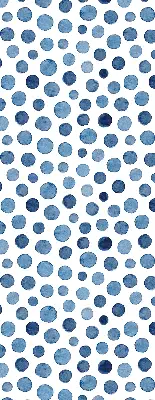 Fensterrollo mit blauem Punktemuster