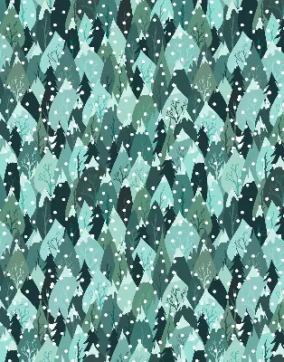 Fensterrollo für den Innenbereich mit einem Motiv von Wald und fallendem Schnee