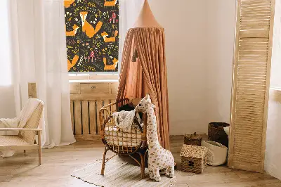 Rollo mit Füchse und Pflanzen Motiv