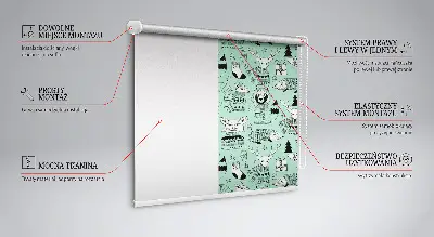 Fensterrollo für den Innenbereich mit Wintertiermotiv