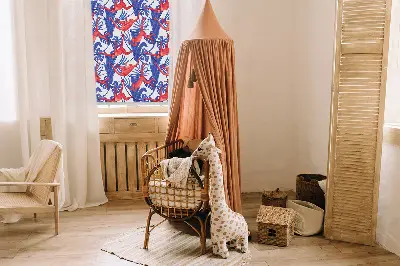 Fensterrollo für den Innenbereich in der Farbe Rote Meerkatzen