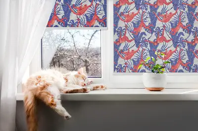 Fensterrollo für den Innenbereich in der Farbe Rote Meerkatzen