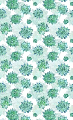 Fensterrollo mit grünem Blumenmuster