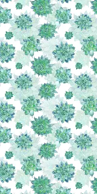 Fensterrollo mit grünem Blumenmuster