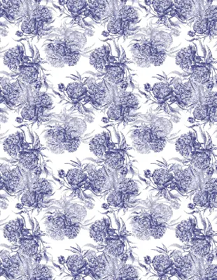 Fensterrollo für den Innenbereich mit blauem Blumenstrauß Motiv