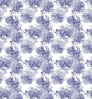 Fensterrollo für den Innenbereich mit blauem Blumenstrauß Motiv