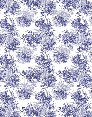 Fensterrollo für den Innenbereich mit blauem Blumenstrauß Motiv