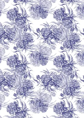 Fensterrollo für den Innenbereich mit blauem Blumenstrauß Motiv