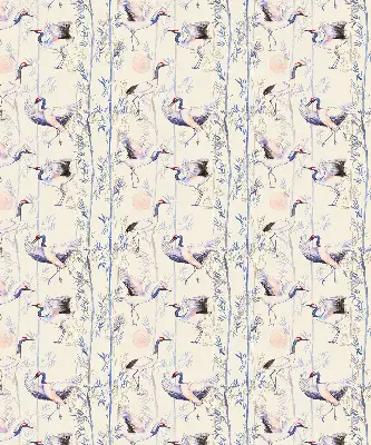 Fensterrollo mit Reiher-Motiv