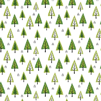 Fensterrollo mit Motiv gezeichneter Wald für den Innenbereich
