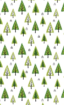 Fensterrollo mit Motiv gezeichneter Wald für den Innenbereich