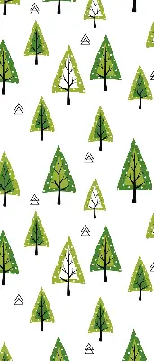 Fensterrollo mit Motiv gezeichneter Wald für den Innenbereich
