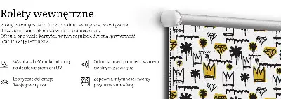 Rollo mit Motiv gezeichnete Blumen