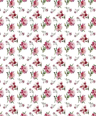 Fensterrollo für den Innenbereich mit Motiv einer rosa Blume