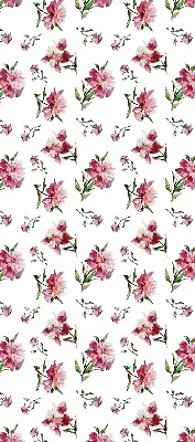 Fensterrollo für den Innenbereich mit Motiv einer rosa Blume