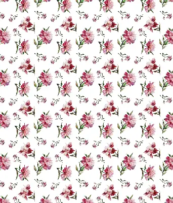 Fensterrollo für den Innenbereich mit Motiv einer rosa Blume