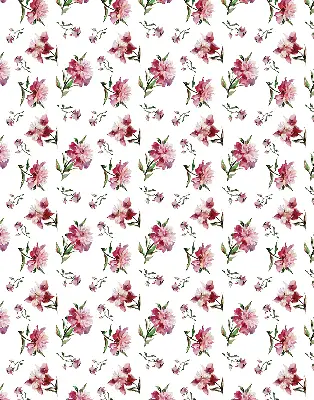 Fensterrollo für den Innenbereich mit Motiv einer rosa Blume