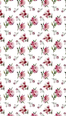 Fensterrollo für den Innenbereich mit Motiv einer rosa Blume