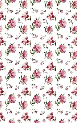 Fensterrollo für den Innenbereich mit Motiv einer rosa Blume
