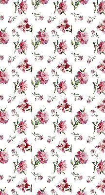 Fensterrollo für den Innenbereich mit Motiv einer rosa Blume