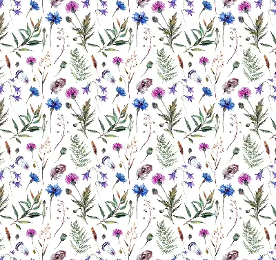 Rollo Fenster mit bunten Blumen