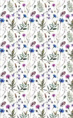 Rollo Fenster mit bunten Blumen