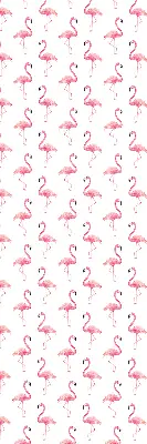 Fensterrollo mit Flamingomotiv