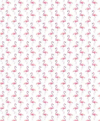 Fensterrollo mit Flamingomotiv