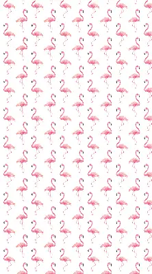 Fensterrollo mit Flamingomotiv