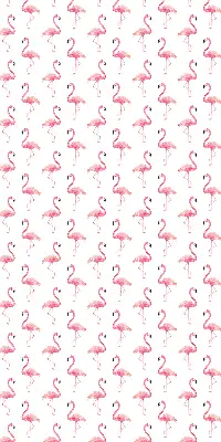 Fensterrollo mit Flamingomotiv