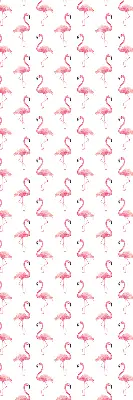 Fensterrollo mit Flamingomotiv