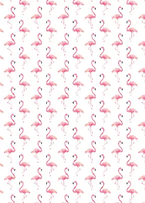 Fensterrollo mit Flamingomotiv