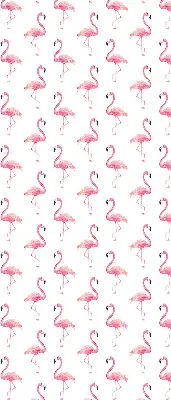 Fensterrollo mit Flamingomotiv