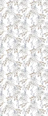 Fensterrollo mit Motiv blühender weißer Blumen