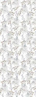 Fensterrollo mit Motiv blühender weißer Blumen