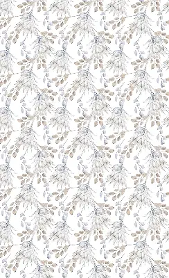 Fensterrollo mit Motiv blühender weißer Blumen