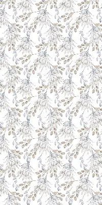 Fensterrollo mit Motiv blühender weißer Blumen