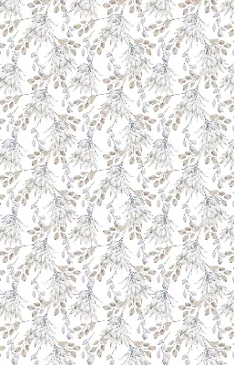 Fensterrollo mit Motiv blühender weißer Blumen