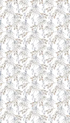 Fensterrollo mit Motiv blühender weißer Blumen