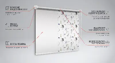 Rollo für Fenster mit Reiher-Motiv für den Innenbereich
