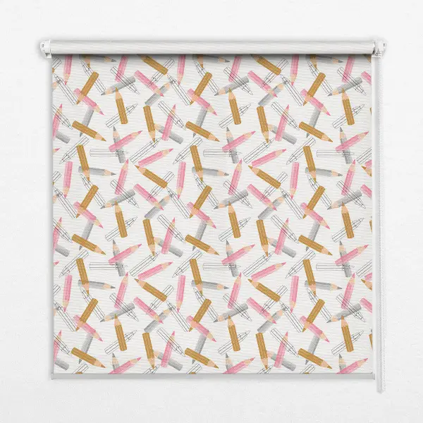 Fensterrollo bunte Stifte