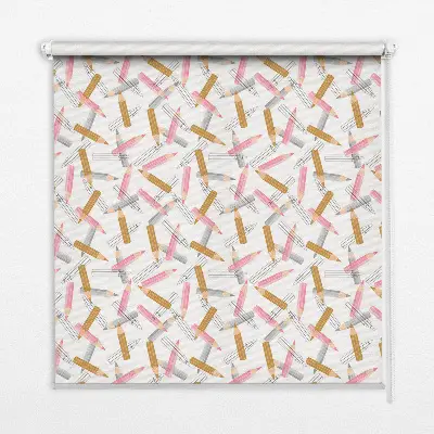 Fensterrollo bunte Stifte