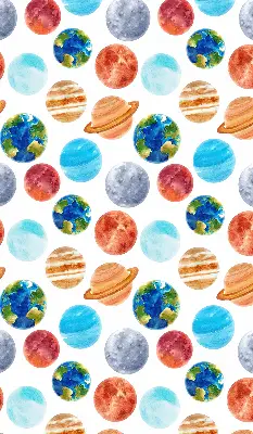 Rollo für Fenster mit Planetenmotiv