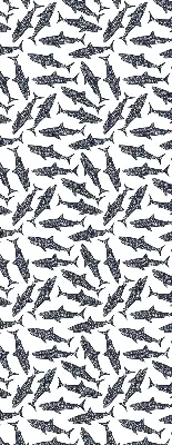 Fensterrollo für den Innenbereich mit Haifisch Motiv