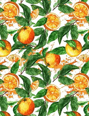 Fensterrollo für den Innenbereich mit Orangen und Blättern Motiv