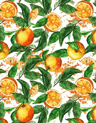 Fensterrollo für den Innenbereich mit Orangen und Blättern Motiv