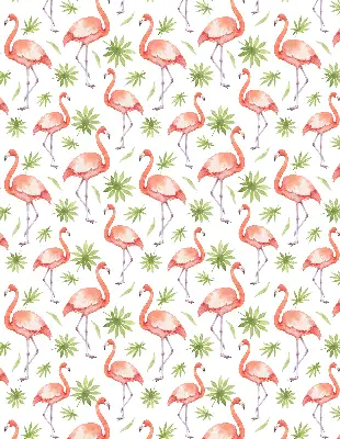 Fensterrollo für den Innenbereich mit Motiv von Flamingos und Blättern