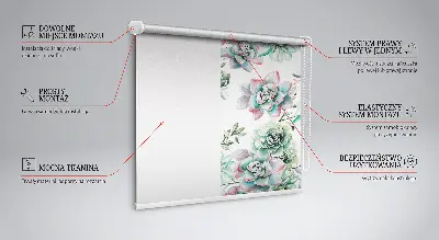 Fensterrollo mit Motiv grüner Pflanzen